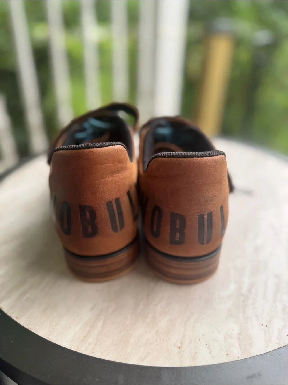 No Bull Weight Lifting Shoes Navy and Brown Training Shoes with Strap - Picture 5 of 12